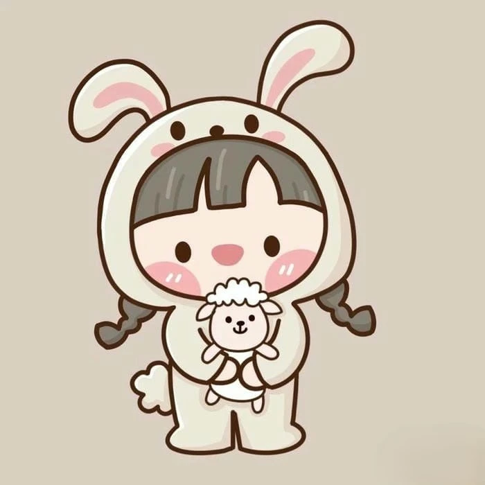 Tải miễn phí 299+ hình ảnh thỏ chibi cute về điện thoại