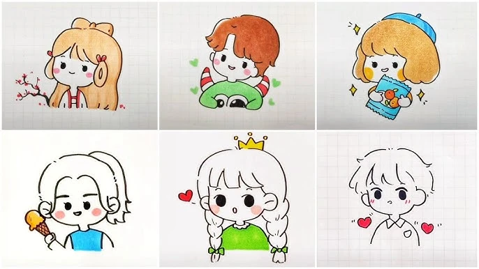 Hướng Dẫn Vẽ Sticker Người Cute Đầy Sáng Tạo