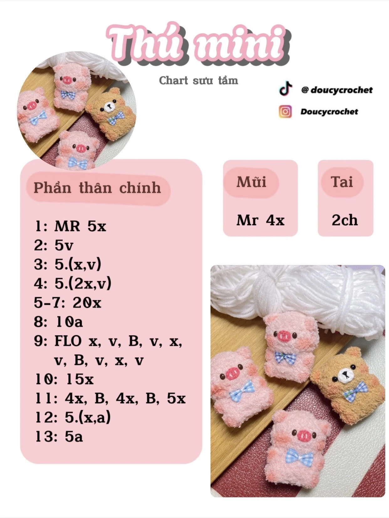 Khám Phá Chart Móc Thú Mini Từ Len Sáng Tạo