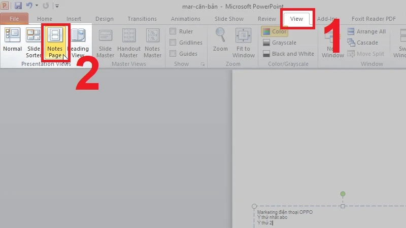 Cách tạo ghi chú hiệu quả trong PowerPoint 2016