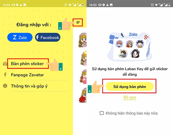 Hướng dẫn đăng stt bằng sticker trên Android dễ dàng