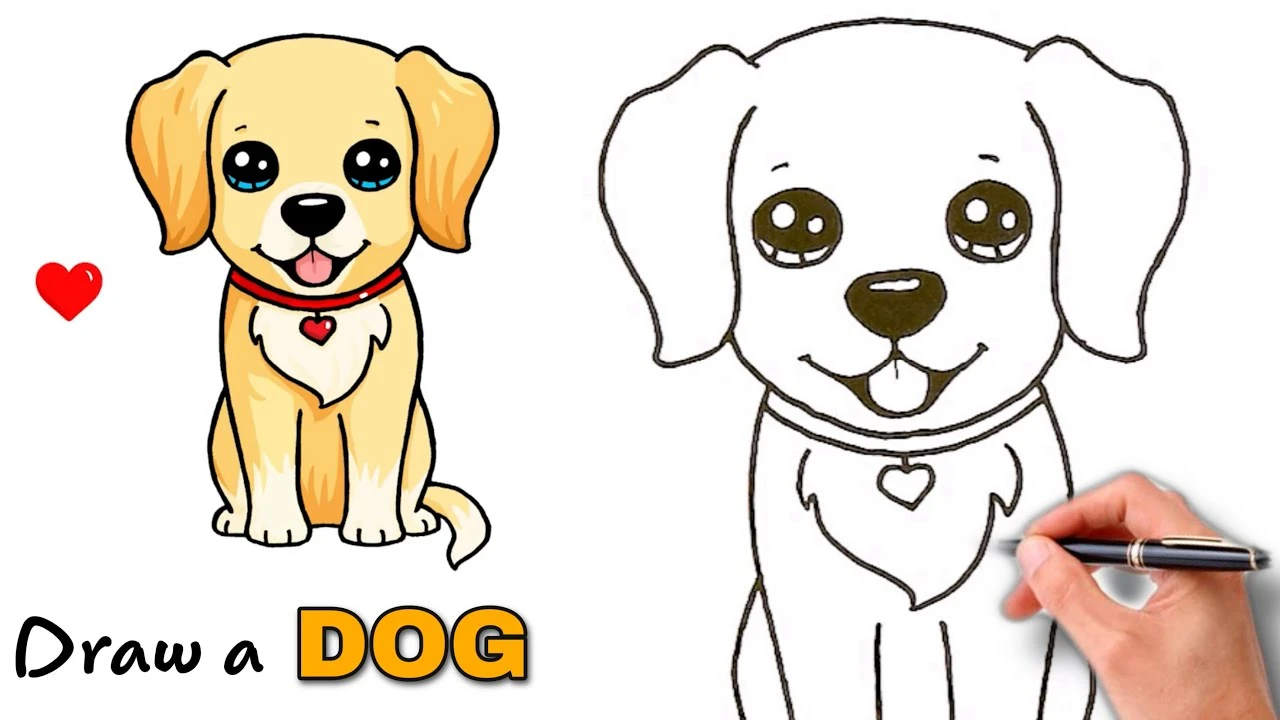 Cách vẽ con chó cute đơn giản cho người mới bắt đầu