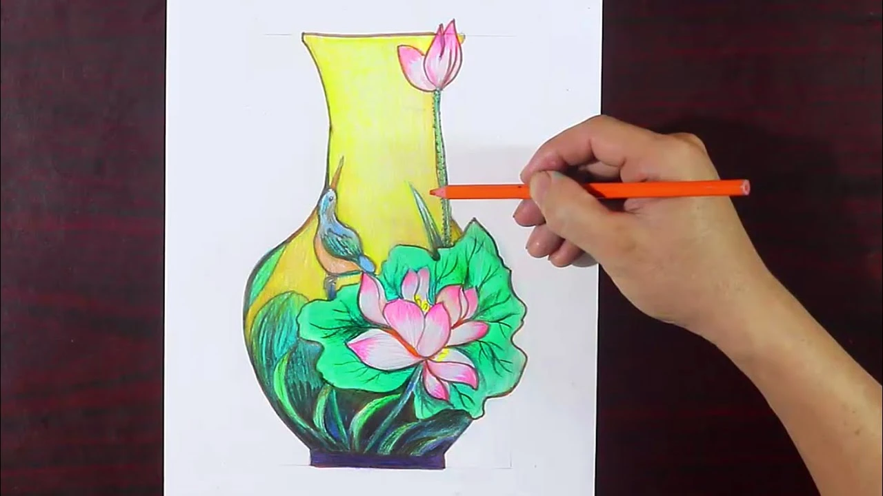 Hướng dẫn vẽ lọ hoa đẹp cho người mới bắt đầu
