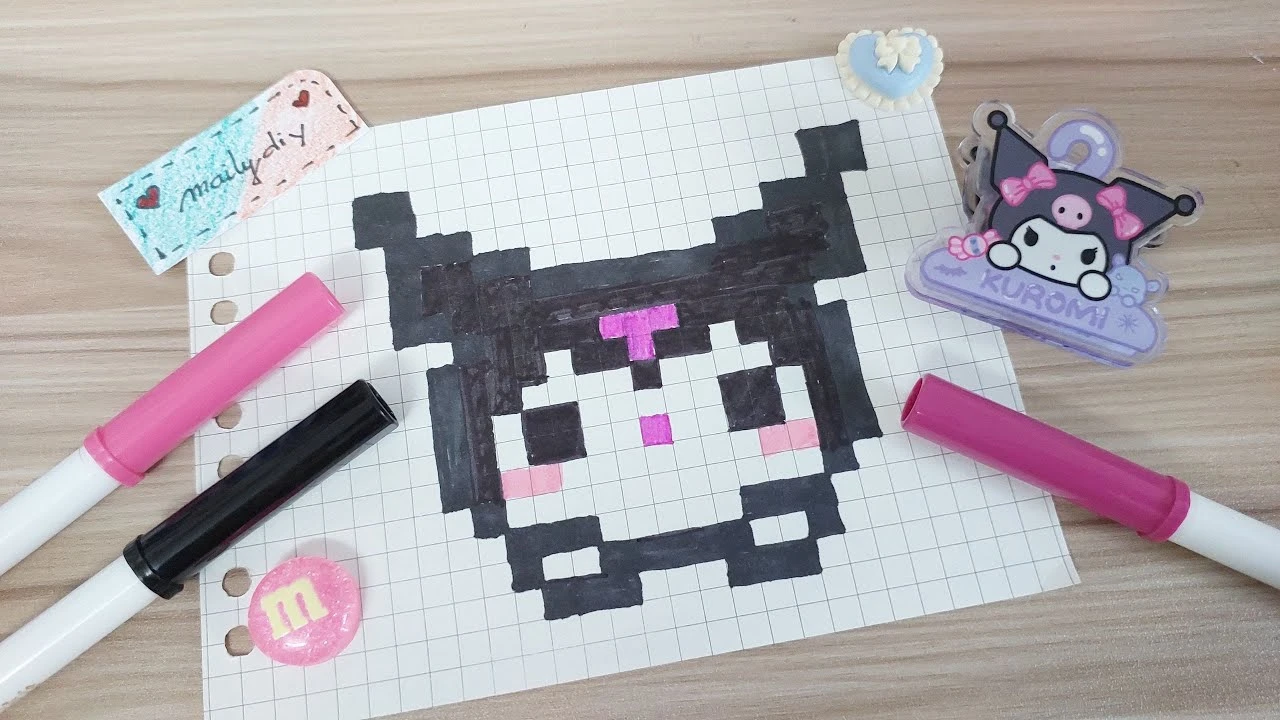 Khám Phá Nghệ Thuật Tranh Pixel Kuromi Đầy Sáng Tạo