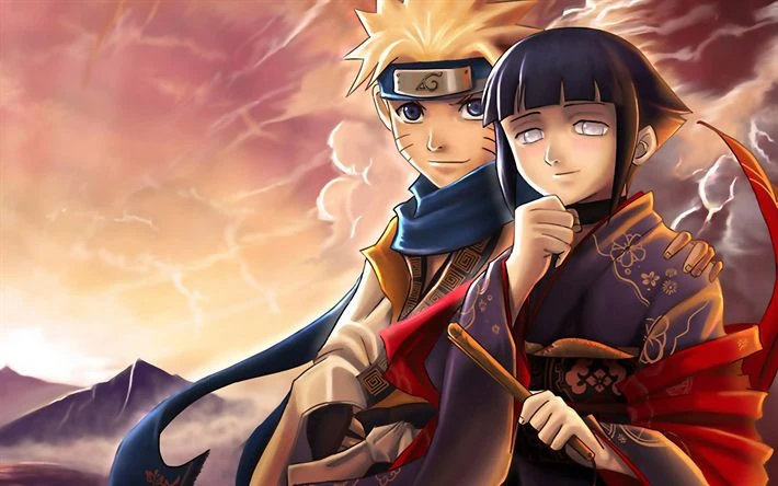 Hình nền Naruto và Hinata thể hiện tình yêu mạnh mẽ