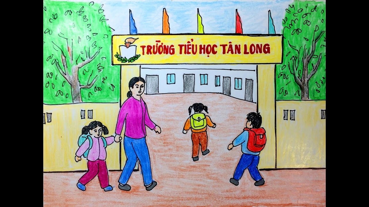 Vẽ cổng trường khám phá vẻ đẹp và ý nghĩa sâu sắc