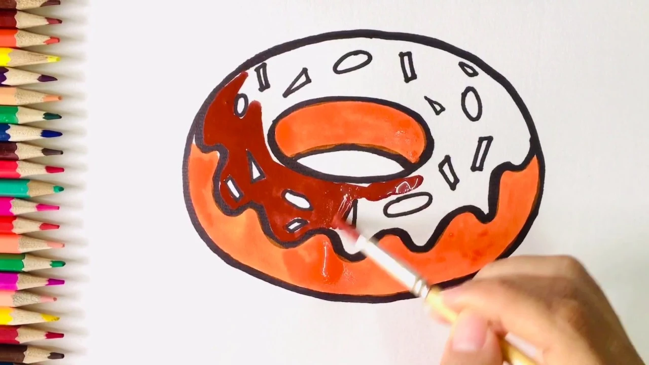 Hướng dẫn cách vẽ bánh donut đơn giản và thú vị