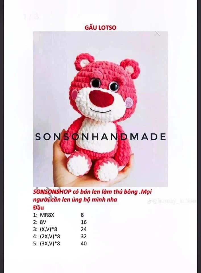 Khám Phá Chart Móc Gấu Lotso Dễ Thương và Độc Đáo