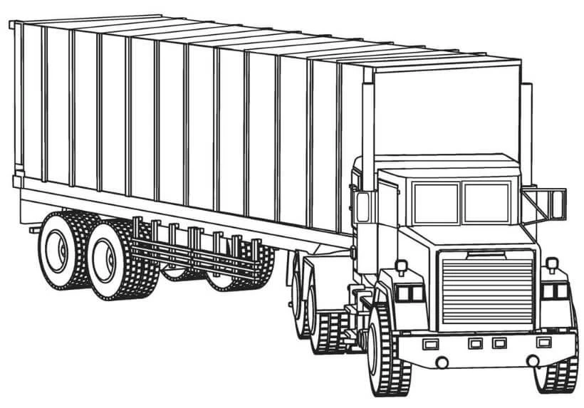 Khám Phá Nghệ Thuật Tô Màu Xe Container Cho Trẻ Em